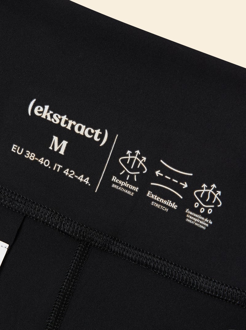 Legging de sport taille twistée - (ekstract) Noir - Kiabi