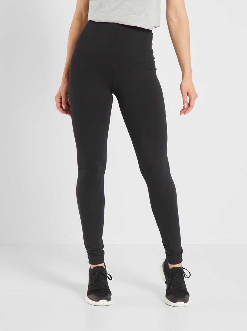 Legging de sport uni noir - Kiabi