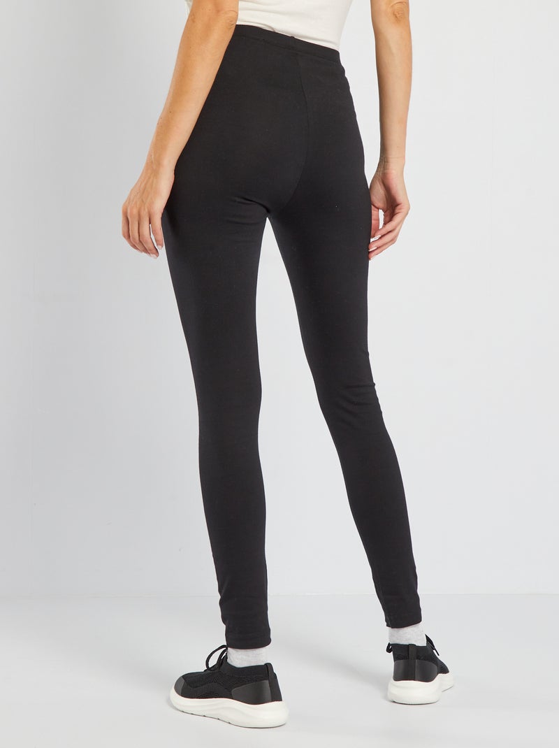 Legging de sport uni pour femme en maille légère Noir - Kiabi
