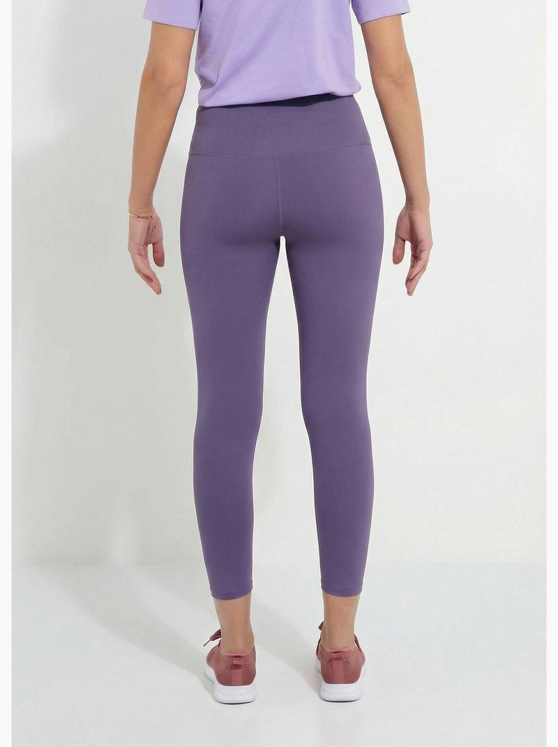 Legging de sport uni taille haute - Afibel Mauve - Kiabi