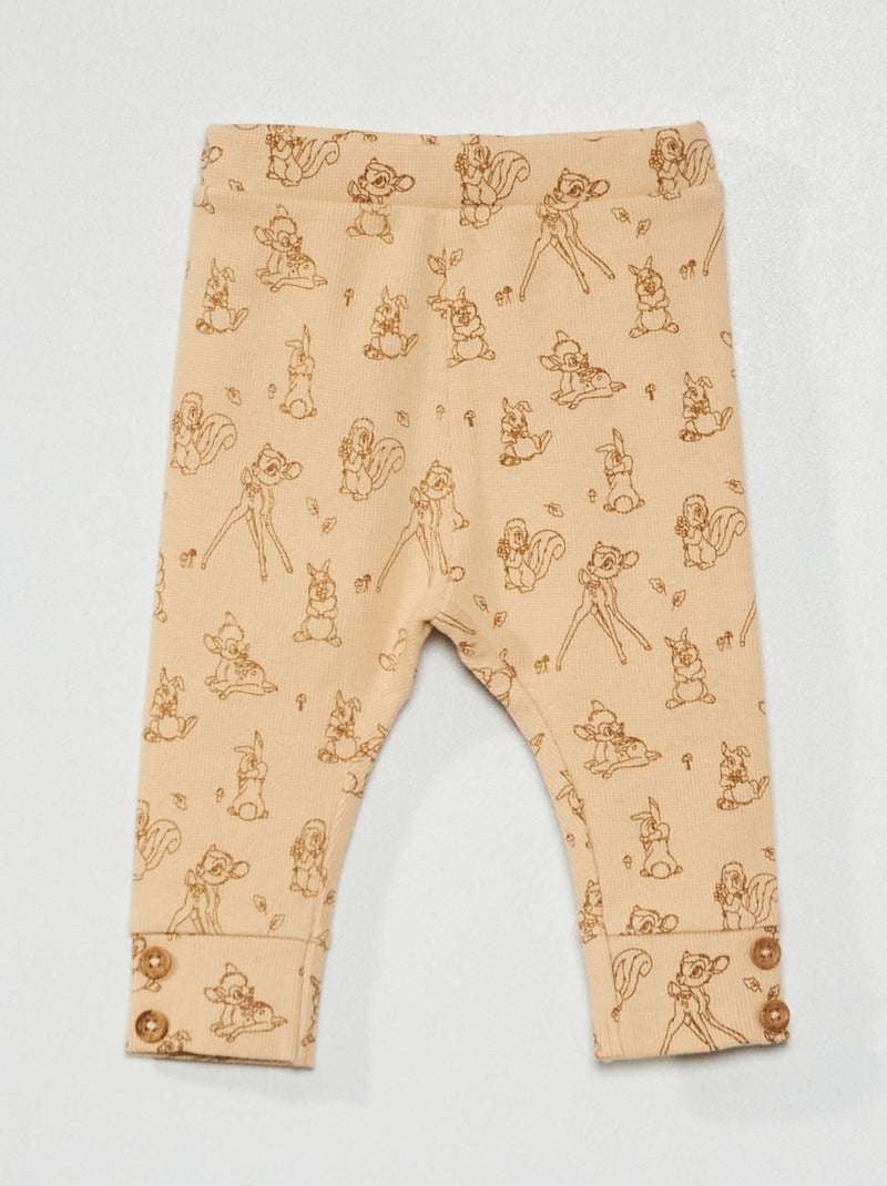 Legging 'Disney' en maille côtelée Beige - Kiabi