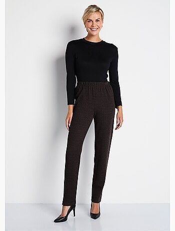 Legging droit ceinture élastiquée avec laine - Afibel