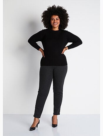 Legging droit ceinture élastiquée avec laine - Afibel
