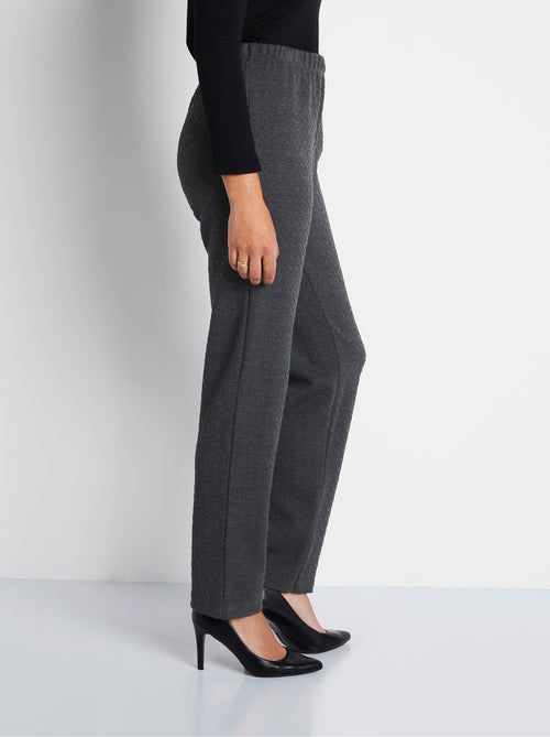 Legging droit ceinture élastiquée avec laine - Kiabi