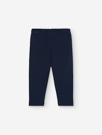 Legging en coton peigné avec taille élastique