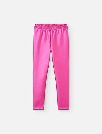 Legging en cuir synthétique à doublure en coton peigné