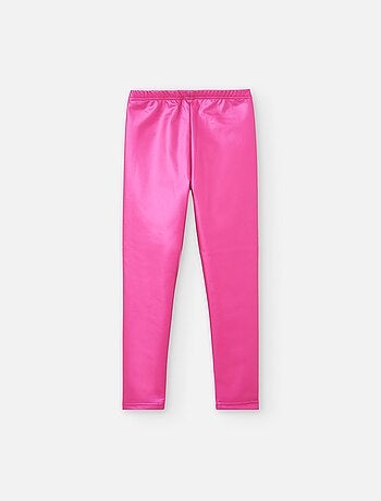 Legging en cuir synthétique à doublure en coton peigné