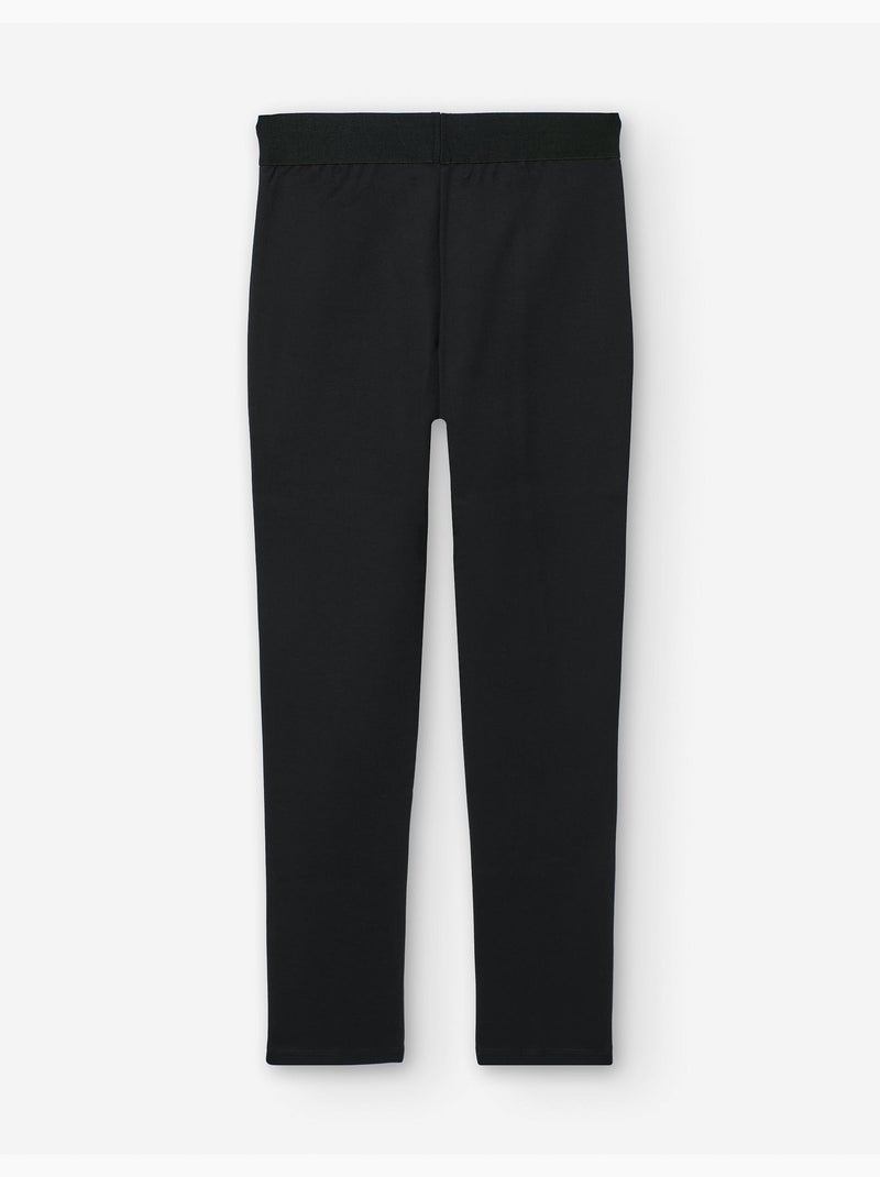 Legging en interlock avec coutures à l'avant Noir - Kiabi