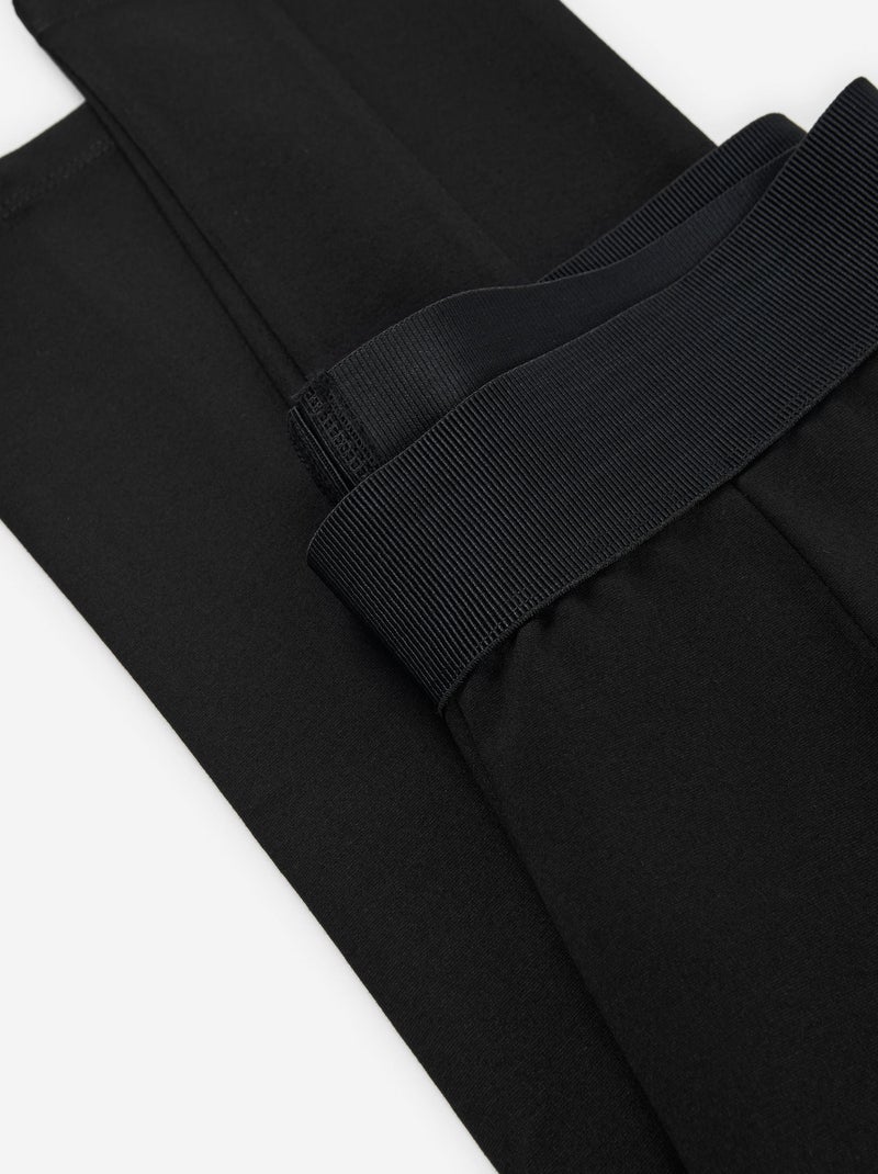 Legging en interlock avec coutures à l'avant Noir - Kiabi