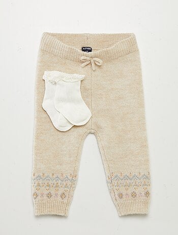 Legging en jacquard + chaussettes