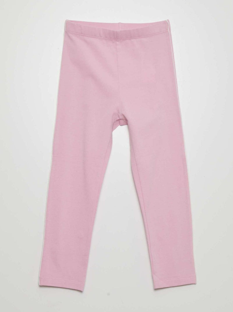 Legging en jersey stretch à taille élastiquée Rose - Kiabi