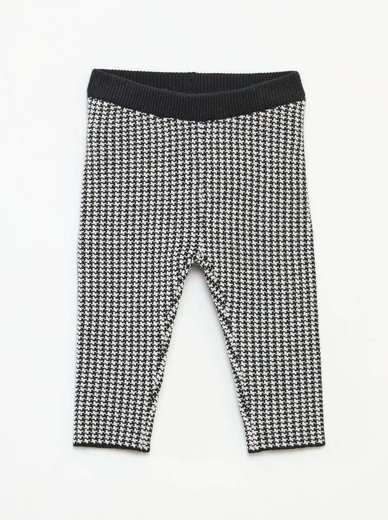 Legging en maille compact Pied de poule - Kiabi