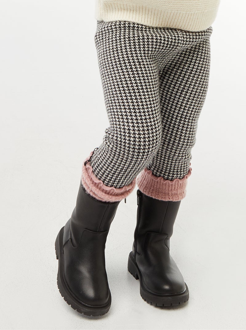 Legging en maille compact Pied de poule - Kiabi