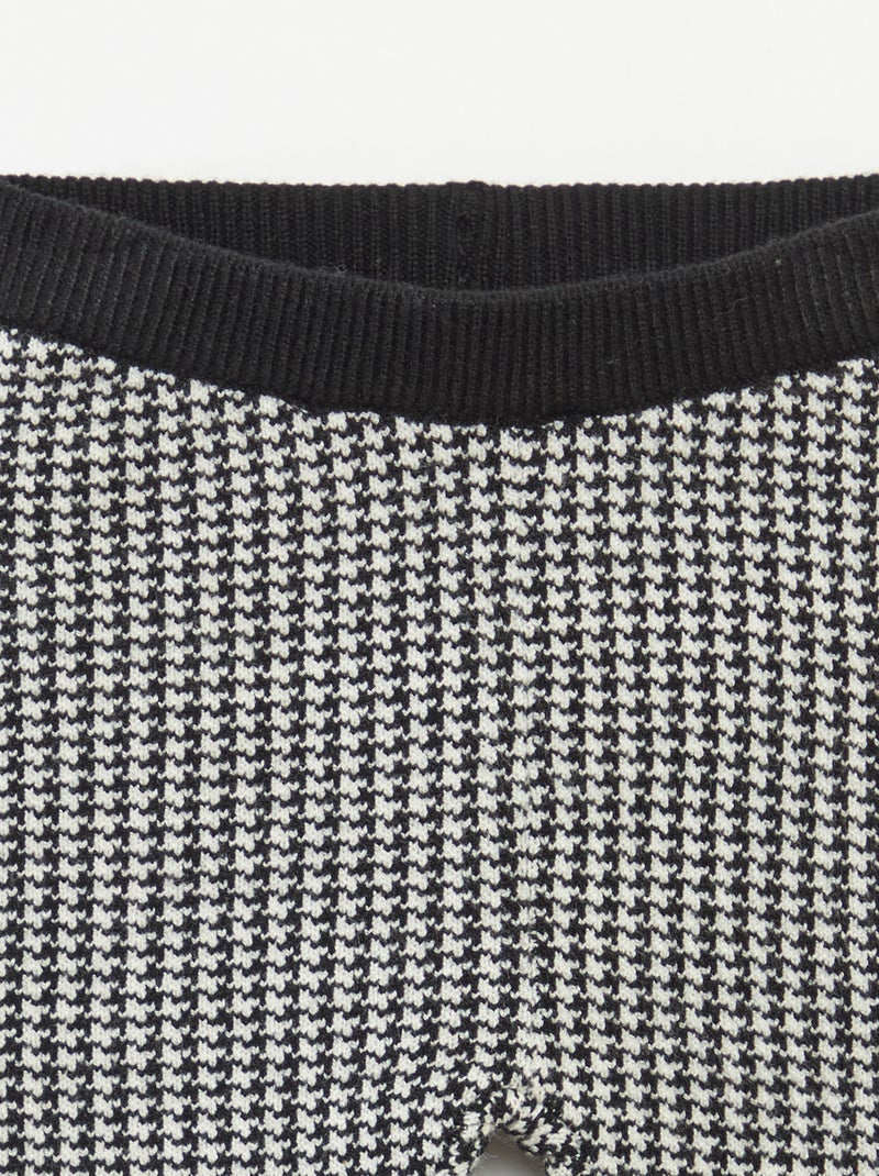 Legging en maille compact Pied de poule - Kiabi