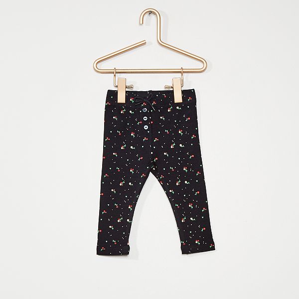 Legging En Maille Cotelee Bebe Fille Bleu Kiabi 4 50
