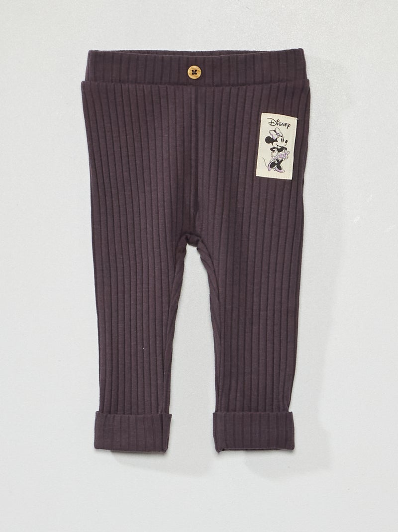 Legging en maille côtelée 'Disney' Gris - Kiabi