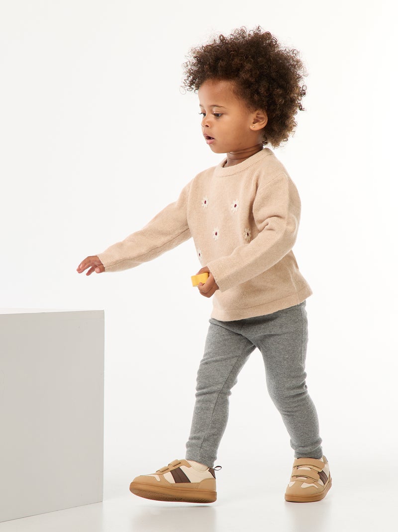 Legging en maille doudou Gris - Kiabi