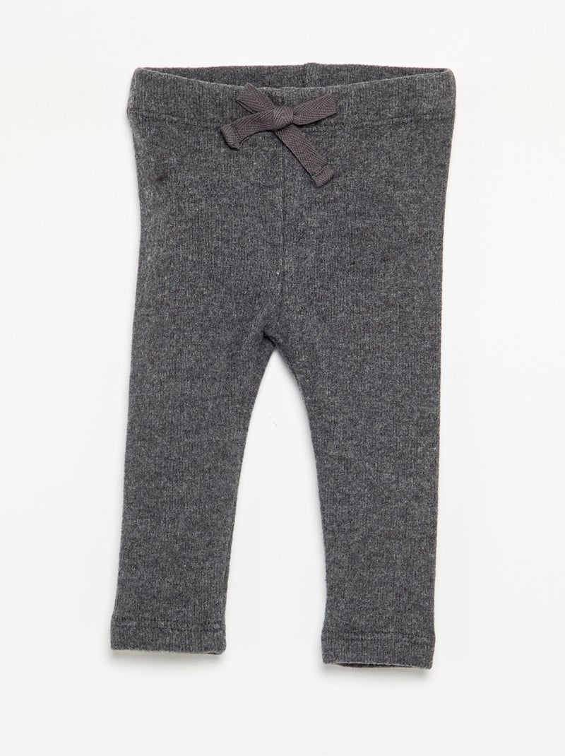 Legging en maille doudou Noir - Kiabi