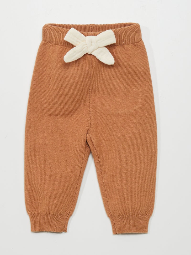 Legging en maille Marron - Kiabi