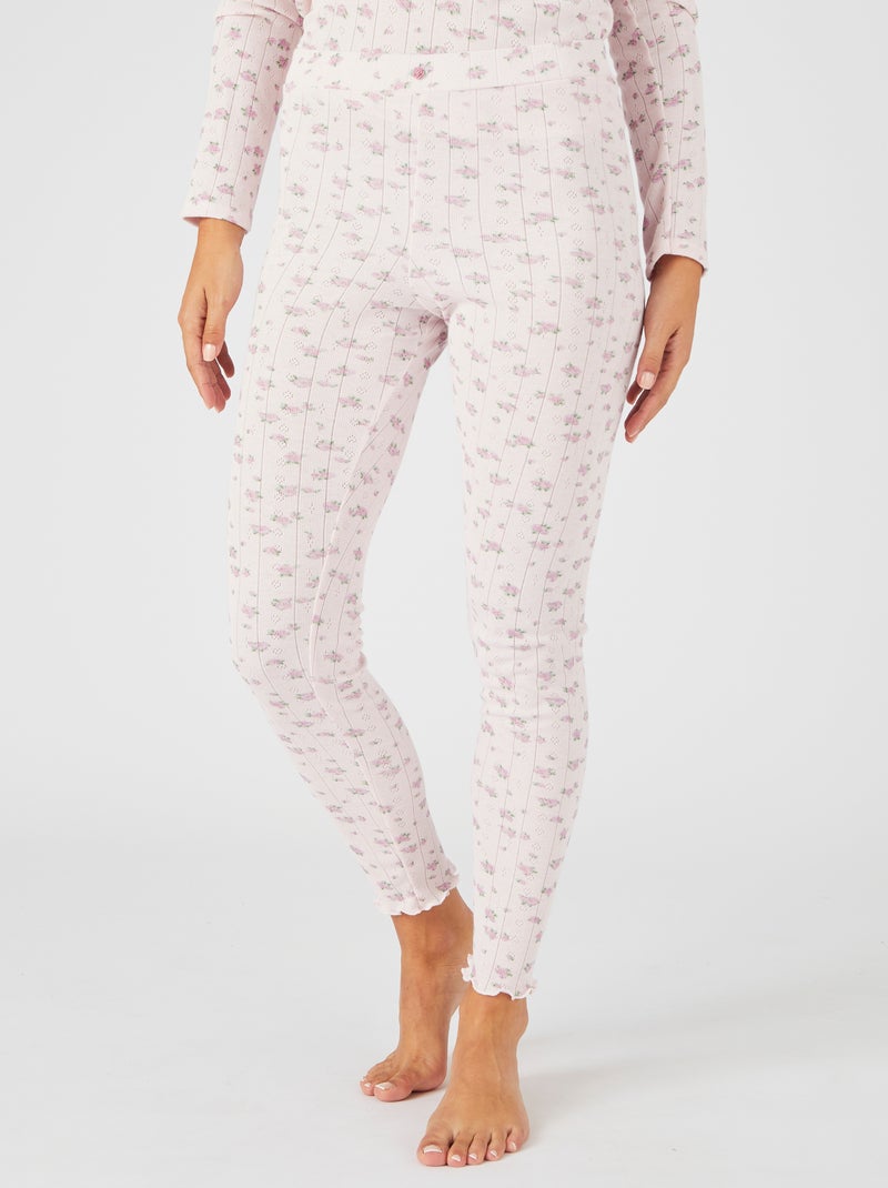 Legging en maille pointelle Etienne - Rouje x Damart - Damart Rose - Kiabi
