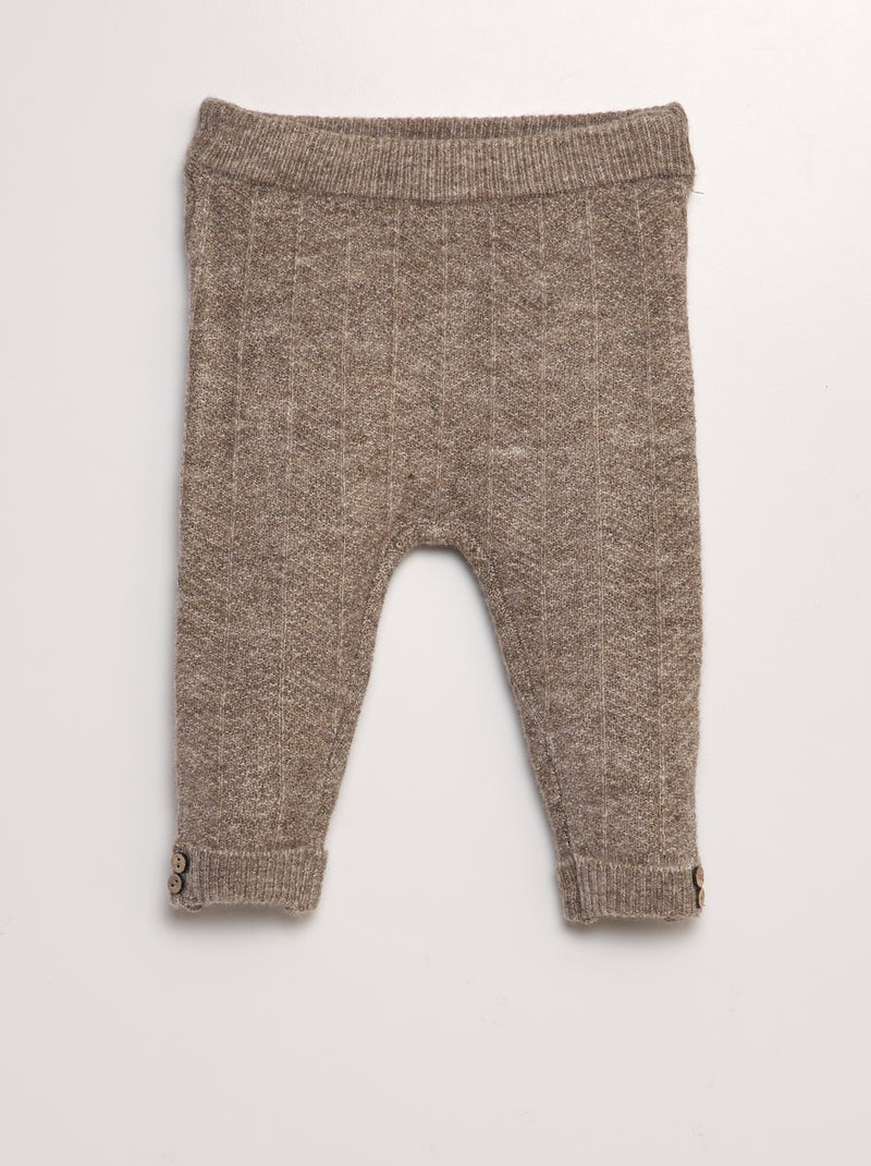 Legging en maille tricot MARRON - Kiabi