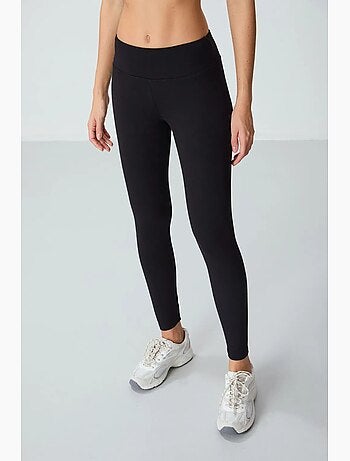 Legging en mélange de coton, taille haute tommy