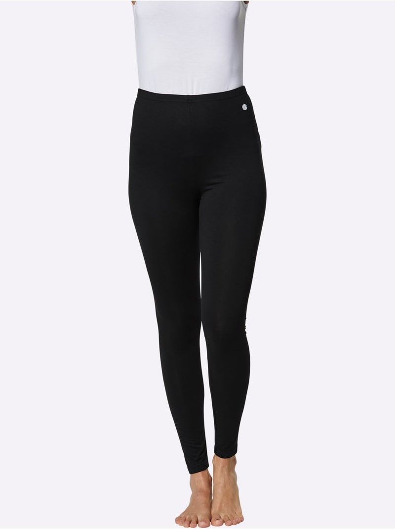 Legging En Modal Jersey Fin - Taille Standard - Witt Noir - Kiabi