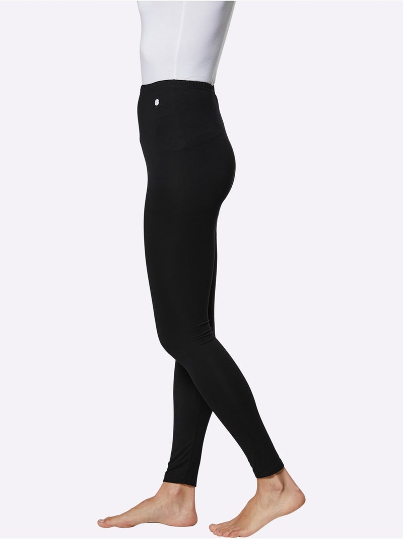 Legging En Modal Jersey Fin - Taille Standard - Witt Noir - Kiabi