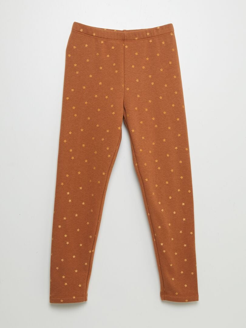 Legging en molleton à motif BEIGE - Kiabi