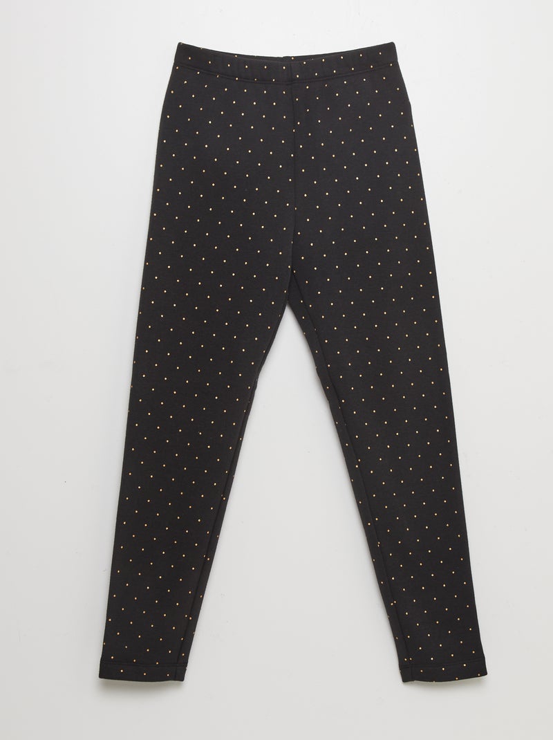 Legging en molleton à motif Noir - Kiabi