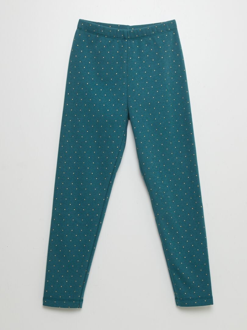 Legging en molleton à motif Vert foncé - Kiabi