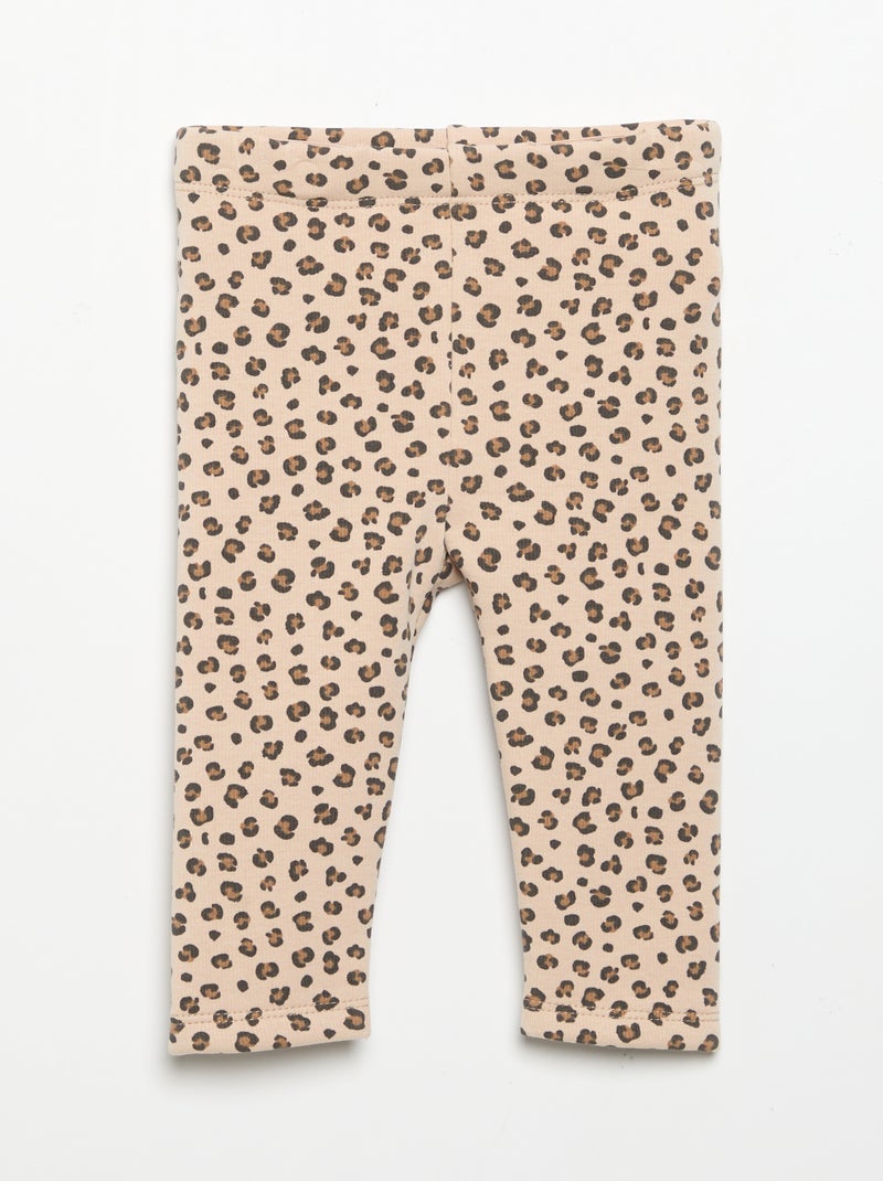 Legging en molleton Beige - Kiabi