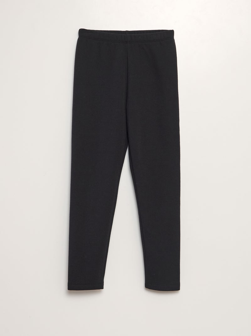 Legging en molleton chaud noir - Kiabi