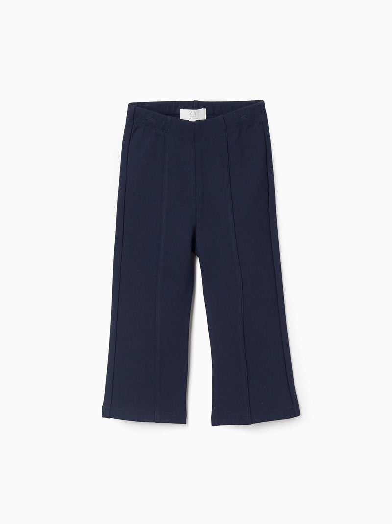 Legging en Point de Rome Wide Leg Bleu foncé - Kiabi