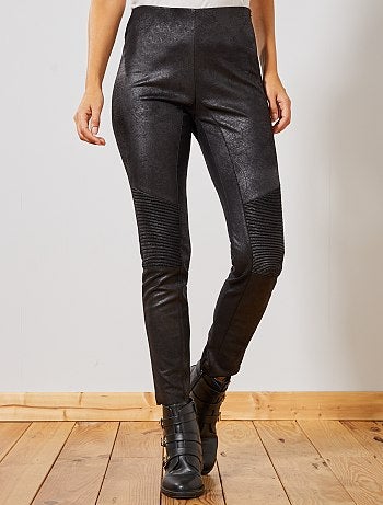 Legging en suédine marbrée - Kiabi