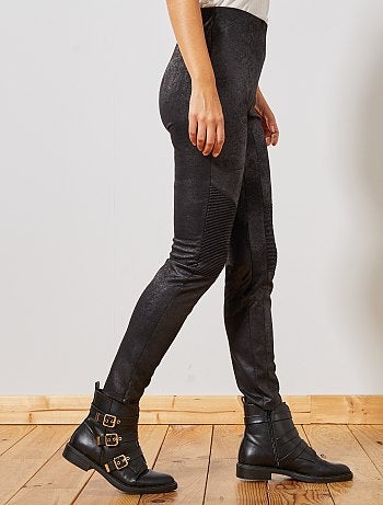 Legging en suédine marbrée - Kiabi