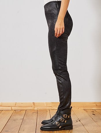 Legging en suédine marbrée - Kiabi