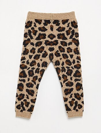 Legging en tricot à motif léopard