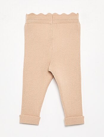 Legging en tricot avec nœud à la taille