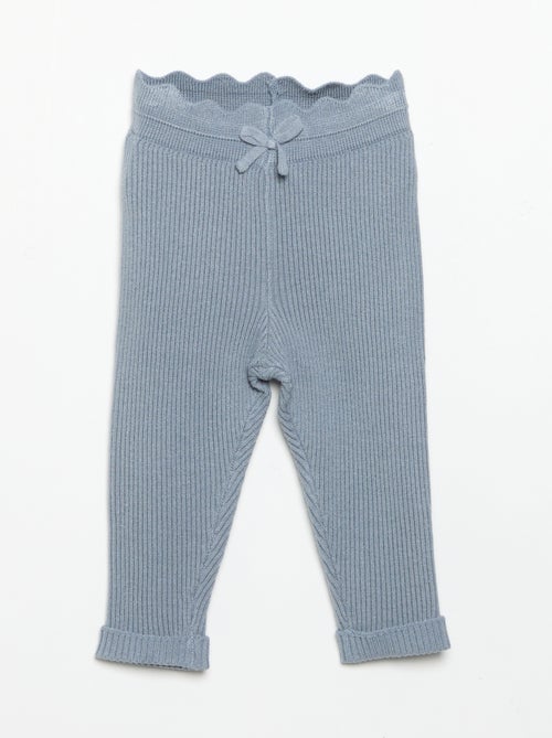Legging en tricot avec nœud à la taille - Kiabi