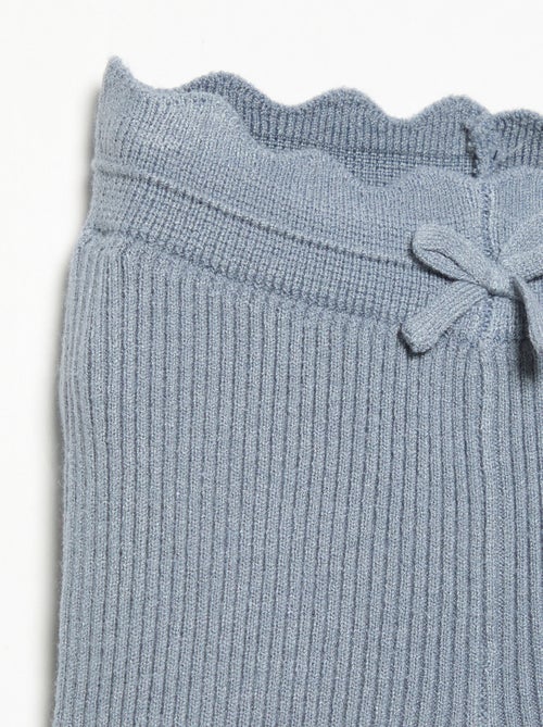 Legging en tricot avec nœud à la taille - Kiabi