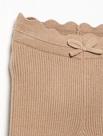 Legging en tricot avec nœud à la taille