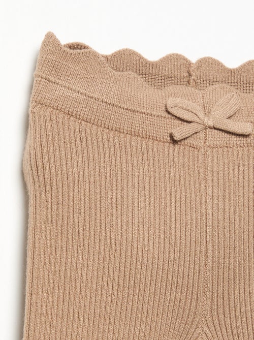 Legging en tricot avec nœud à la taille - Kiabi