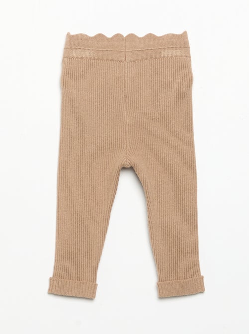 Legging en tricot avec nœud à la taille - Kiabi