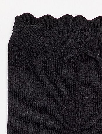 Legging en tricot avec nœud à la taille