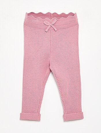 Legging en tricot avec nœud à la taille