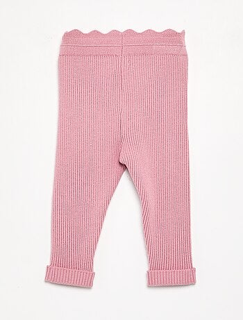 Legging en tricot avec nœud à la taille