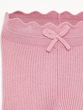 Legging en tricot avec nœud à la taille