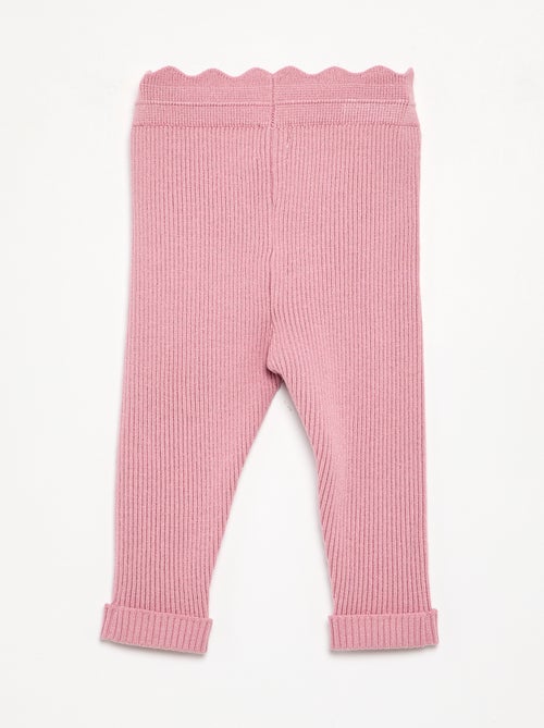 Legging en tricot avec nœud à la taille - Kiabi