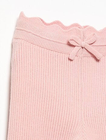 Legging en tricot avec nœud à la taille